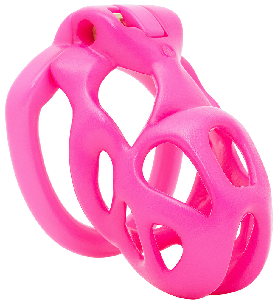 Pink Hera chastity kit in small size with a barrel lock system.