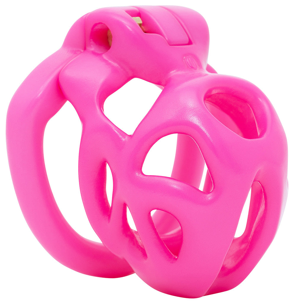 Pink Hera chastity kit in XS size with a barrel lock system.