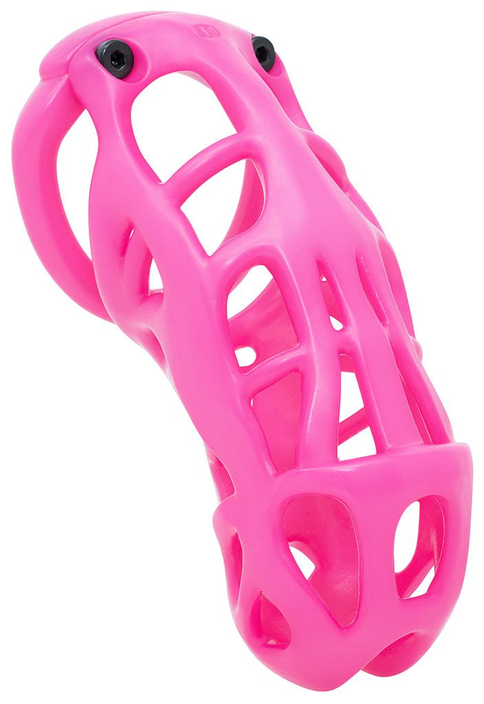 Pink Hera chastity kit in XXL size with a hexlock system.