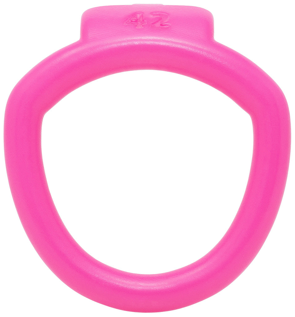 Pink Olympus 3D printed 42mm chastity back ring with a barrel lock system.