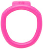 Pink Olympus 3D printed 48mm chastity back ring with a barrel lock system.