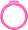 Pink Olympus 3D printed 58mm chastity back ring with a barrel lock system.