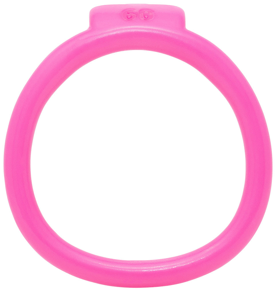 Pink Olympus 3D printed 60mm chastity back ring with a barrel lock system.