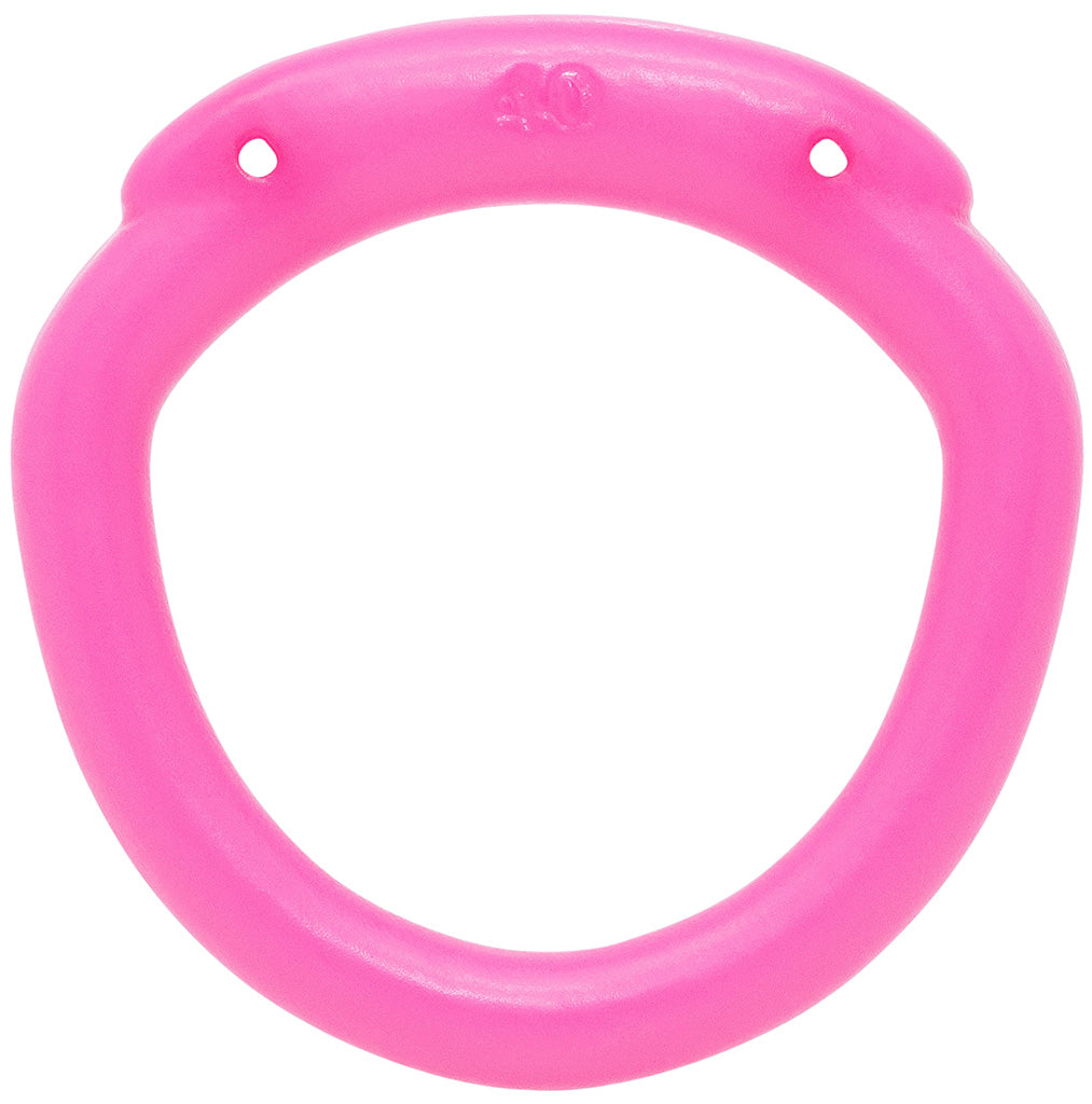 Pink Olympus 3D printed 40mm chastity back ring with a hexlock system.