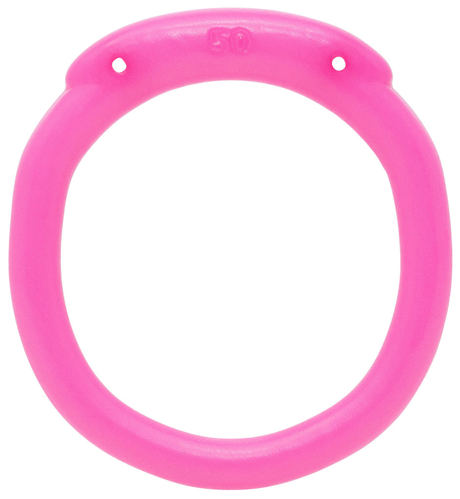 Pink Olympus 3D printed 50mm chastity back ring with a hexlock system.