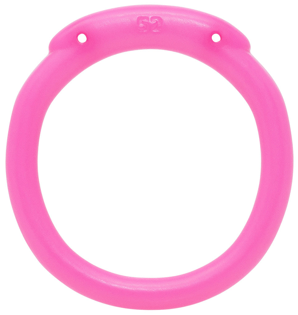 Pink Olympus 3D printed 52mm chastity back ring with a hexlock system.