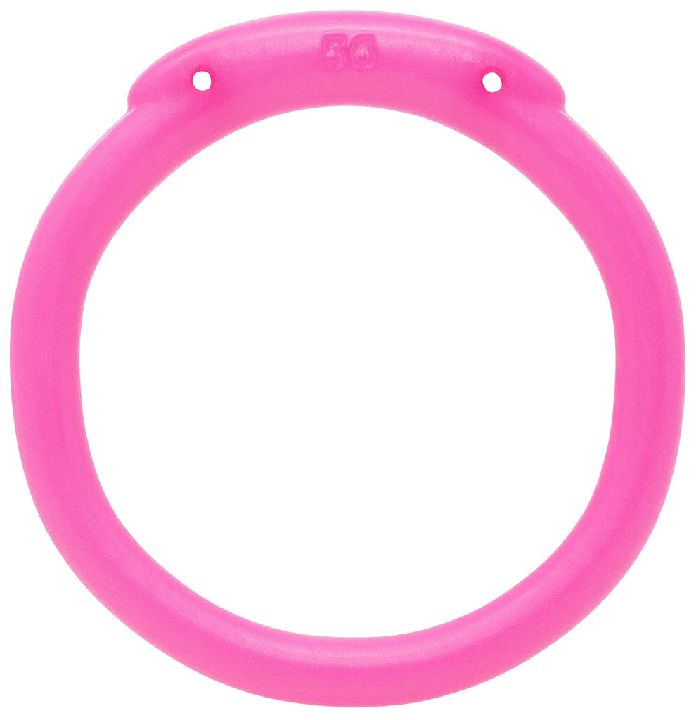 Pink Olympus 3D printed 56mm chastity back ring with a hexlock system.