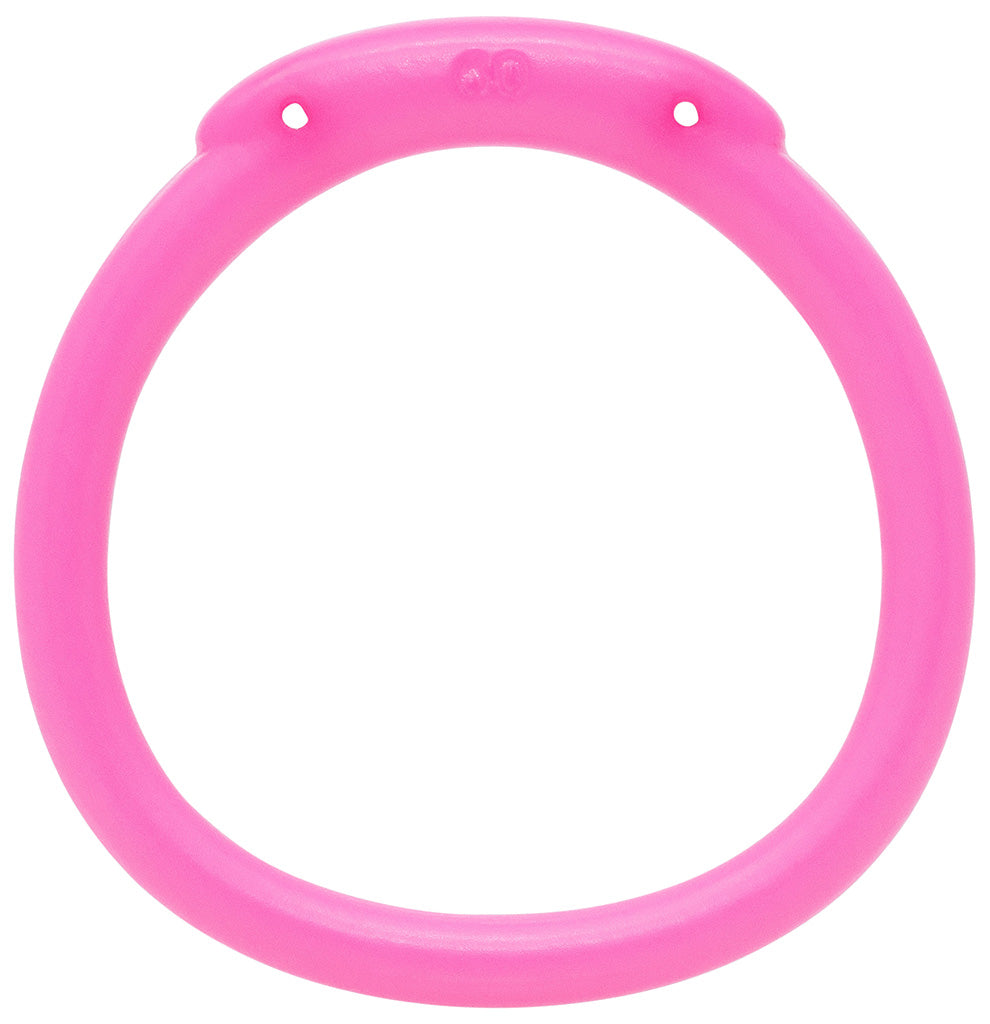 Pink Olympus 3D printed 60mm chastity back ring with a hexlock system.