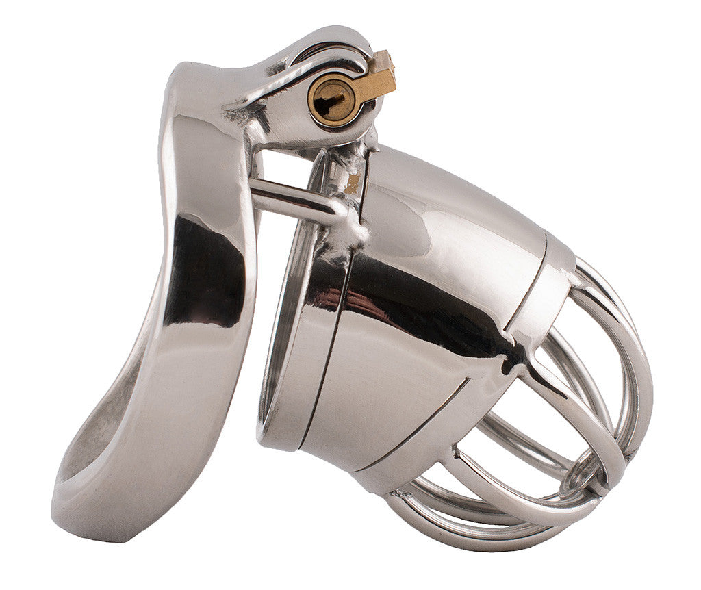 Side of small S87 chastity cage