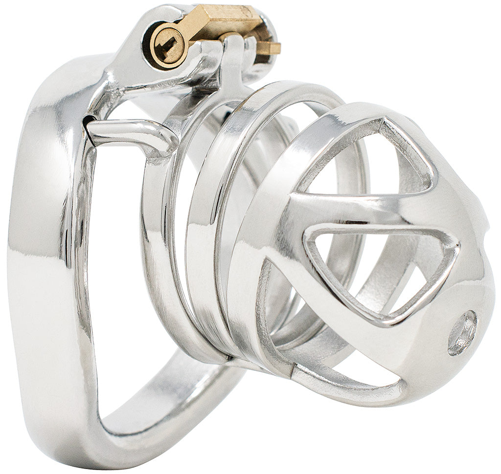 JTS S209 large chastity device with a curved ring