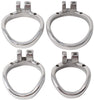 Range of stainless steel S200 curved chastity device back rings.